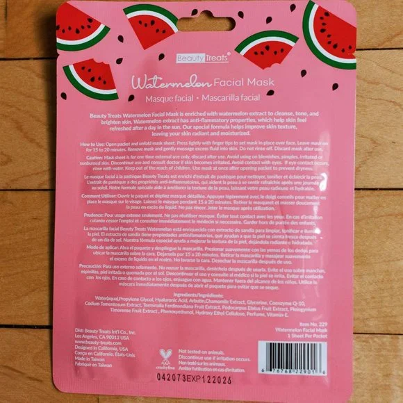 🆕 BEAUTY TREATS WATERMELON FACIAL MASK - Picture 2 of 2